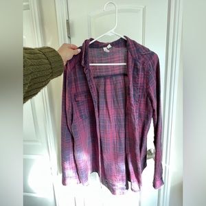 BP plaid maroon/red/purple button up long sleeve